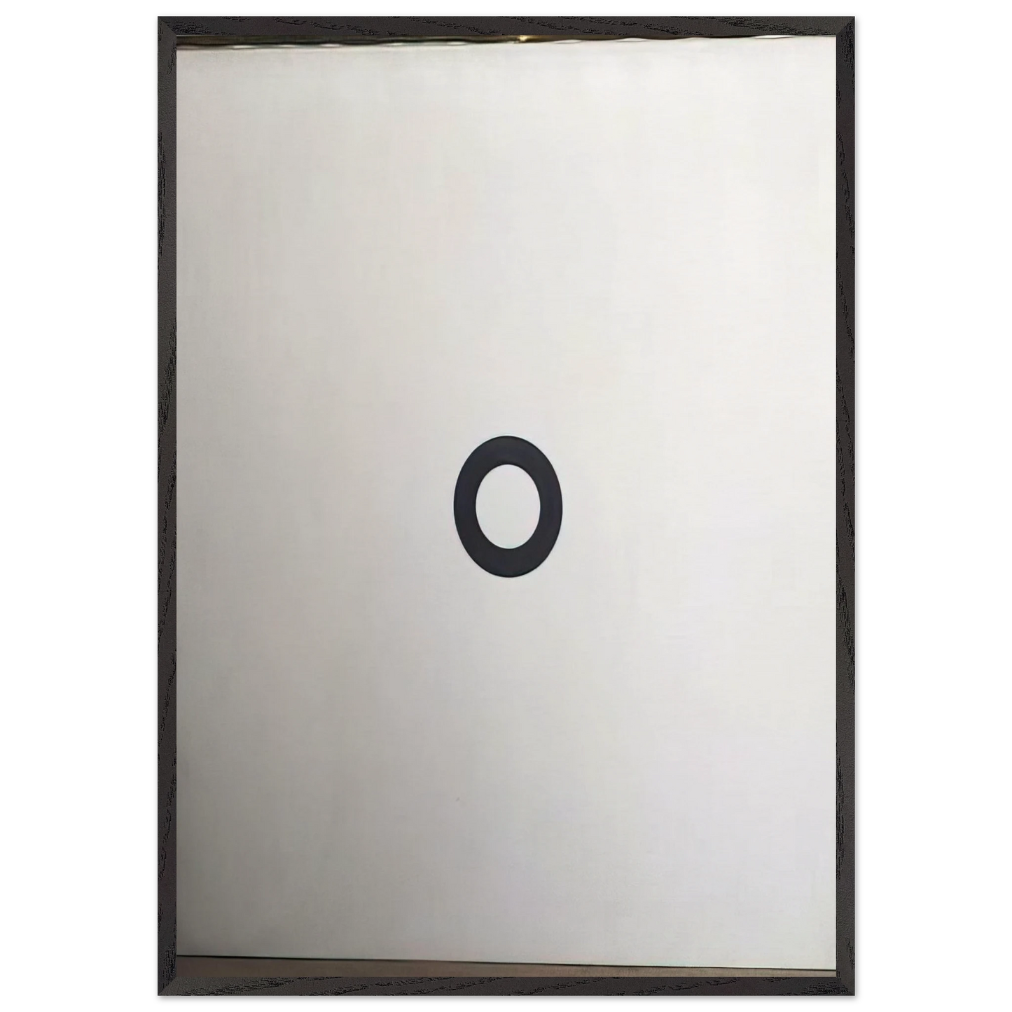Cercle noir sur fond blanc - 1967 - Daniel Buren 70x100 cm / 28x40 inches Framed Art Print – Black Wooden Frame