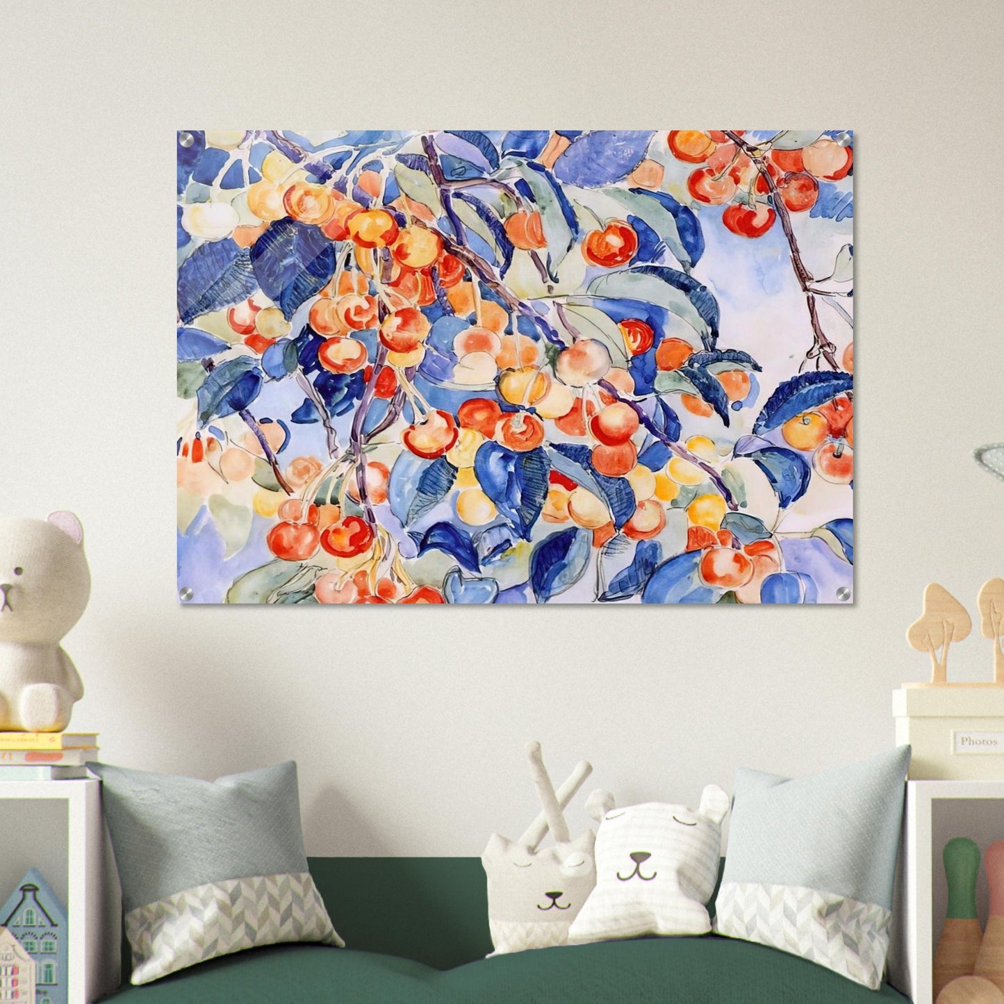 CHERRIES - Theo van Rysselberghe Acrylic Print - 70x100 cm / 28x40″ inches