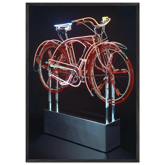 BICYCLOID IX 1994 - Robert Rauschenberg 70x100 cm / 28x40 inches Framed Art Print – Black Wooden Frame