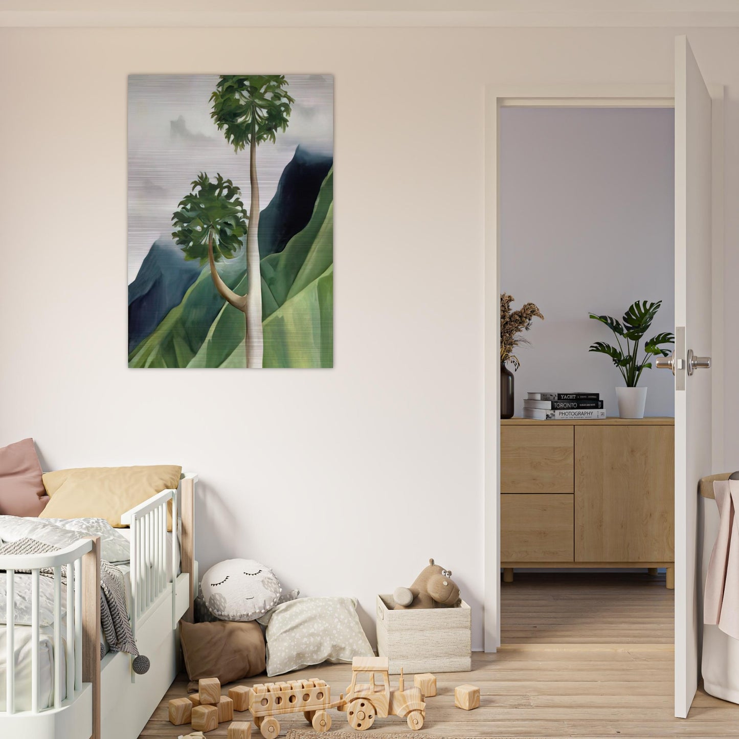 Papaya Tree-Iao Valley - Georgia O'Keeffe Brushed Aluminum Print - 70x100 cm / 28x40 inches | Georgia O'Keeffe Aluminum Print | Georgia O'Keeffe Prints