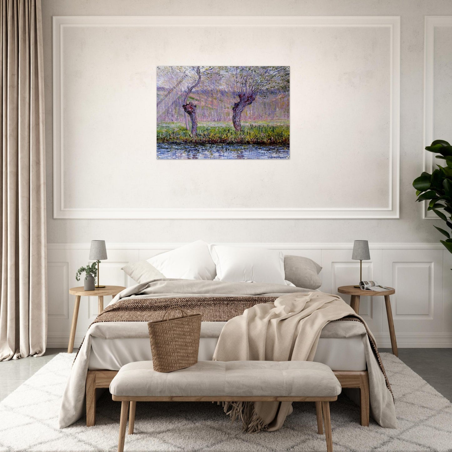 Willows in Springtime - claude monet Acrylic Print - 70x100 cm / 28x40″ inches