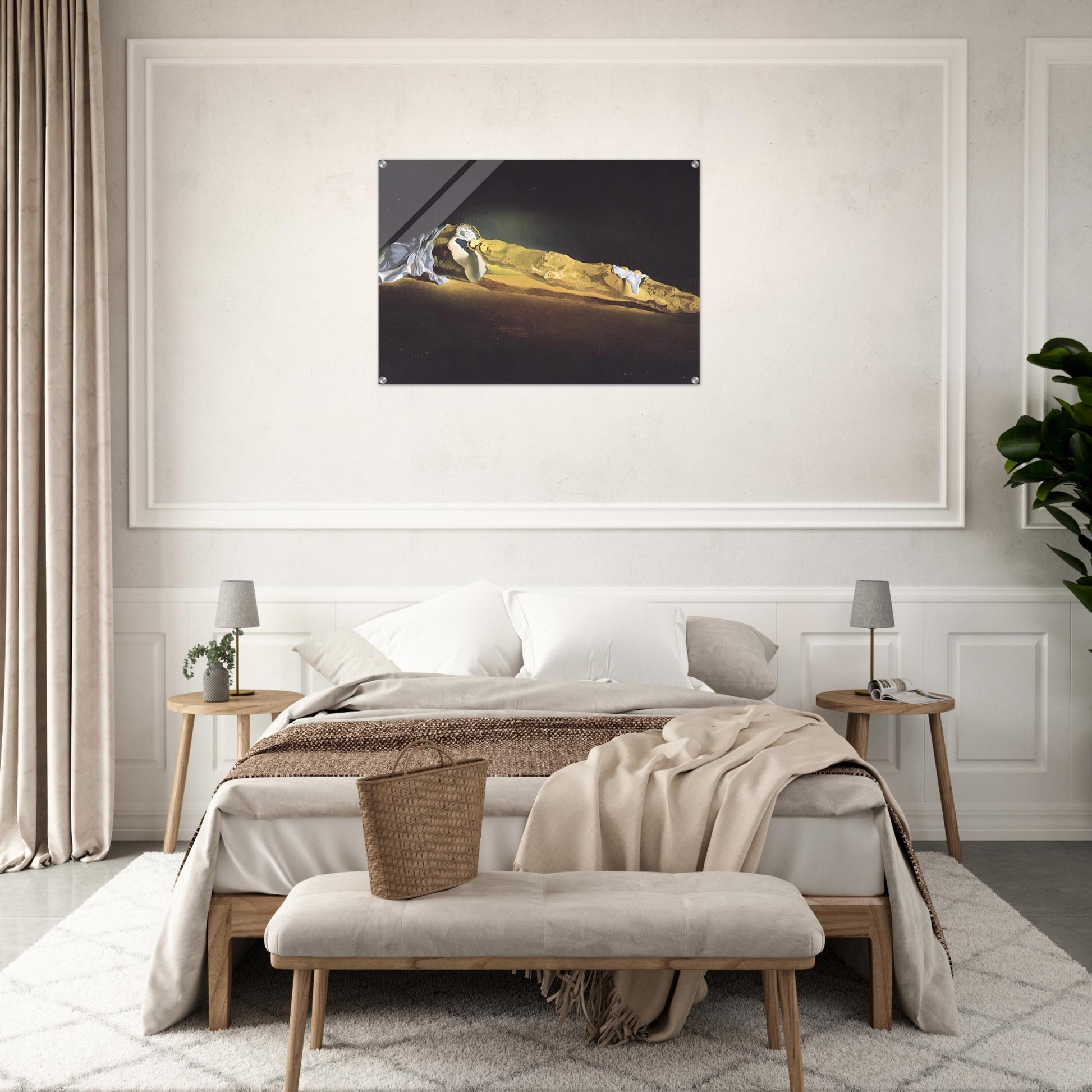 ORDINARY FRENCH LOAF WITH TWO FRIED EGGS - Salvador Dali Acrylic Print - 70x100 cm / 28x40″ inches