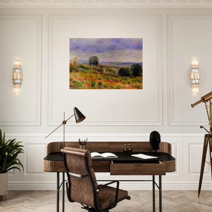 Landscape Auvers sur Oise - Pierre-Auguste Renoir Brushed Aluminum Print - 70x100 cm / 28x40 inches | Pierre-Auguste Renoir Aluminum Print | Pierre-Auguste Renoir Prints