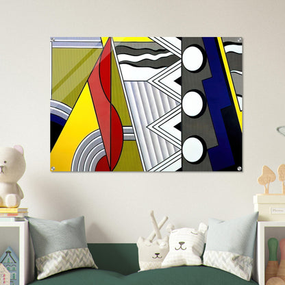 MODERN PAINTING WITH CLEF 1967 - Roy Lichtenstein Acrylic Print - 70x100 cm / 28x40″ inches