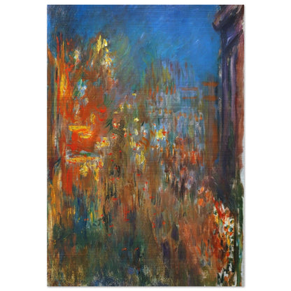 Leicester Square at Night - claude monet Brushed Aluminum Print - 70x100 cm / 28x40 inches | claude monet Aluminum Print | claude monet Prints