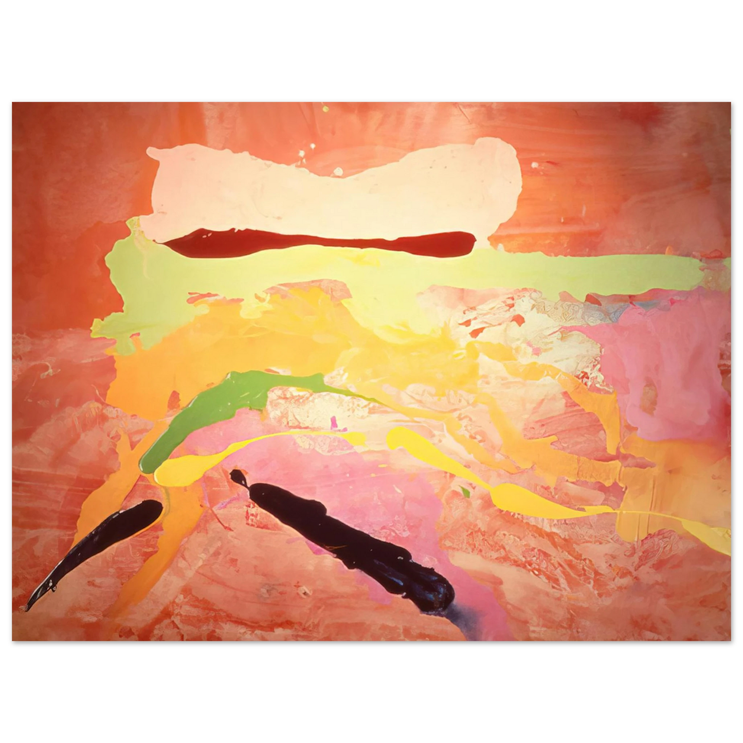 Ronnie Landfield - Untitled - 1969  75x100 cm / 30x40inches Fine Art Poster