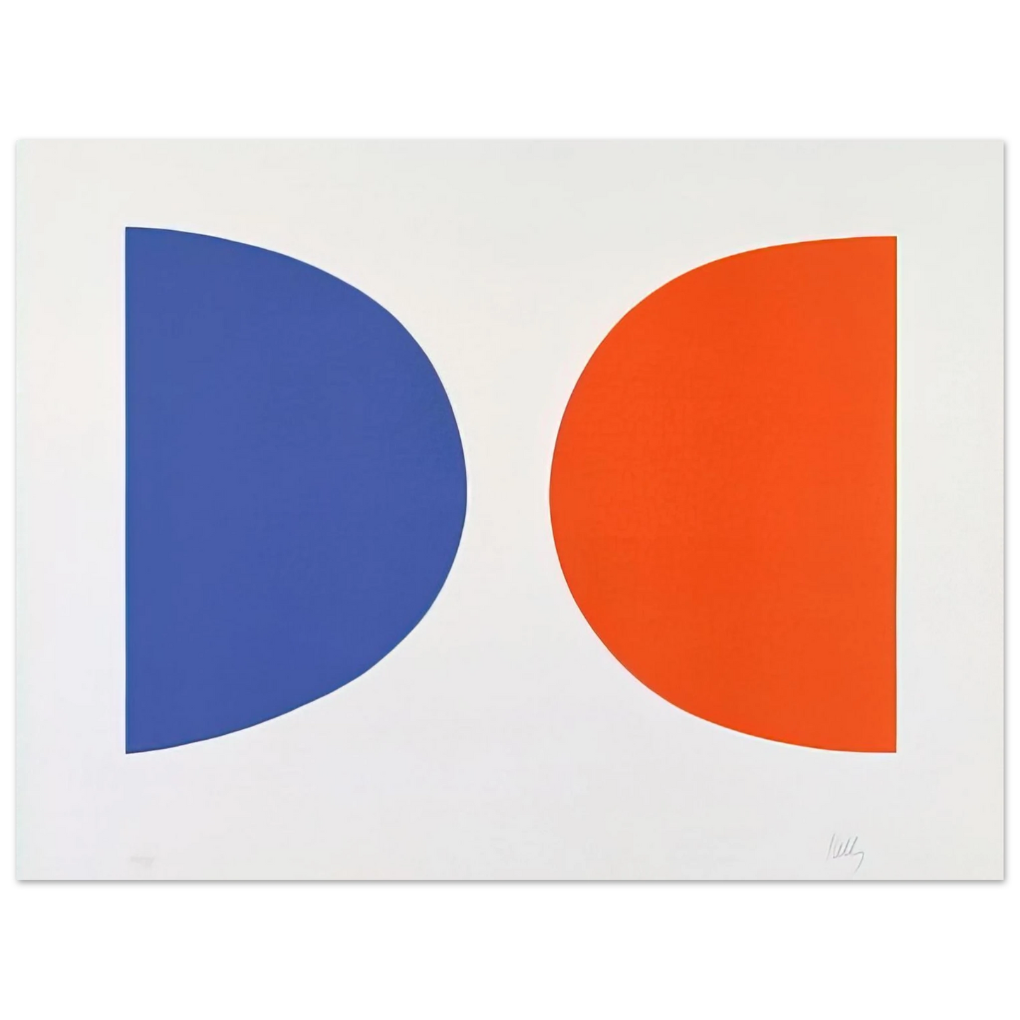 Ellsworth Kelly - Blue and Orange from Suite of Twenty-Seven Color Lithographs  75x100 cm / 30x40inches Fine Art Poster