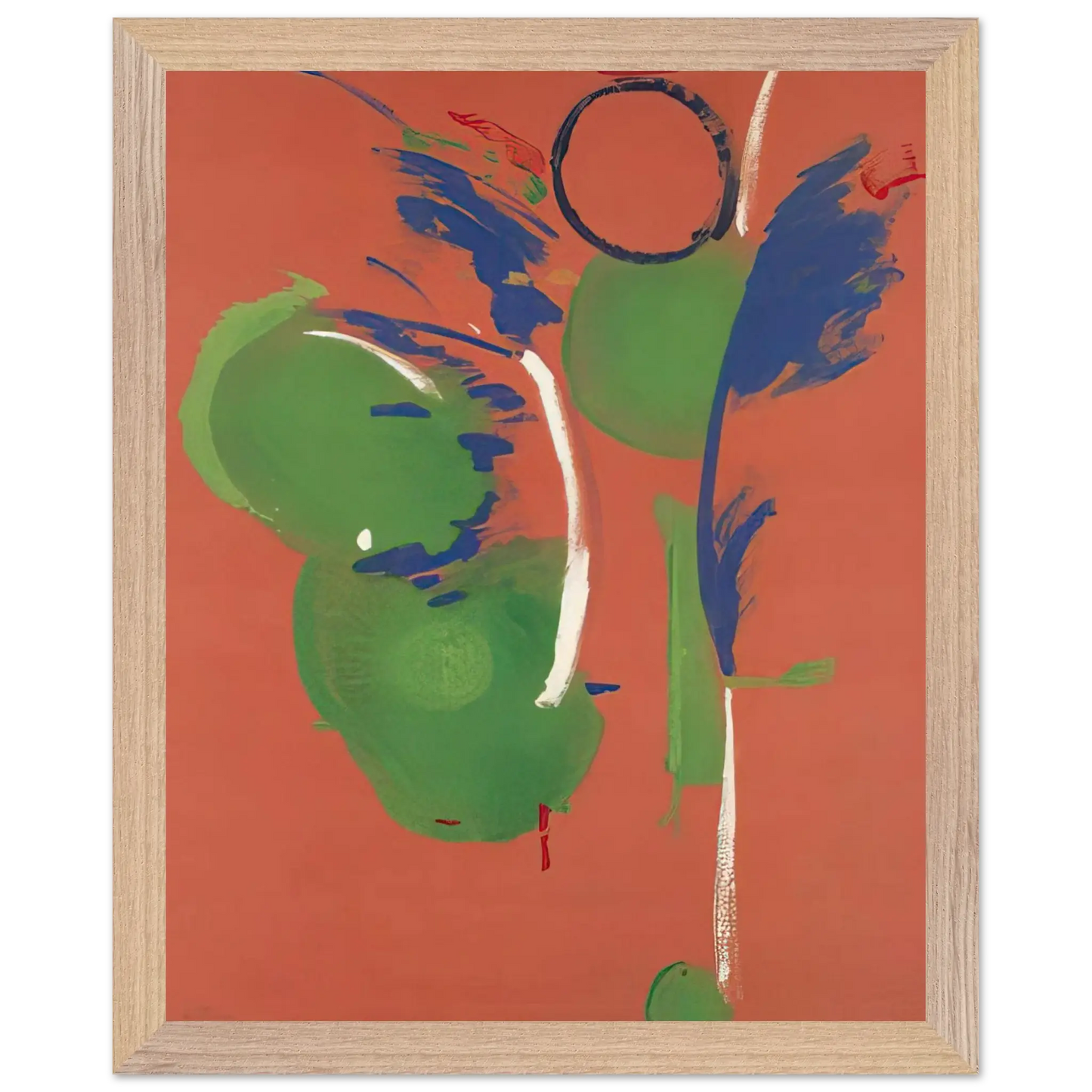 Helen Frankenthaler - Mary, Mary - 1987 Wall art - 45x60 cm / 18x24 Inches - Premium Wooden Framed Poster With Fine Art Paper - White frame