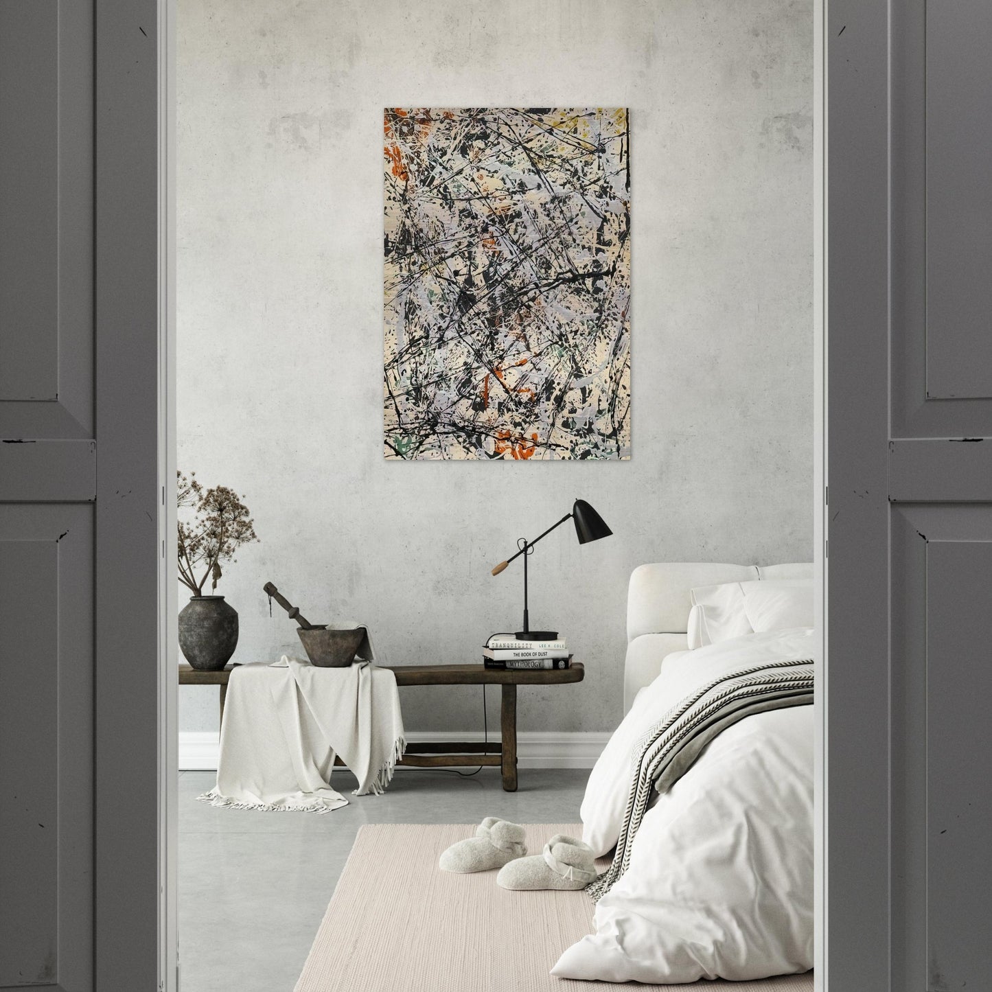 NUMBER 32 1947 - Jackson Pollock Brushed Aluminum Print - 70x100 cm / 28x40 inches | Jackson Pollock Aluminum Print | Jackson Pollock Prints