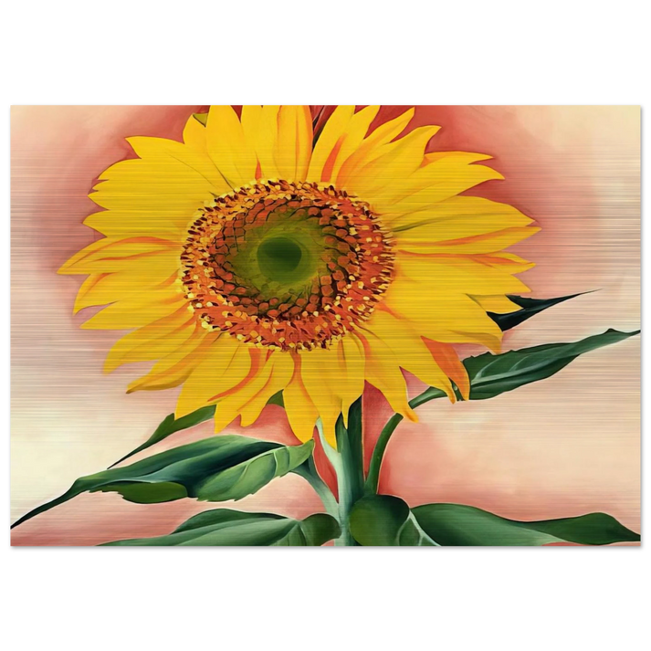A Sunflower from Maggie - Georgia O'Keeffe Brushed Aluminum Print - 70x100 cm / 28x40 inches | Georgia O'Keeffe Aluminum Print | Georgia O'Keeffe Prints