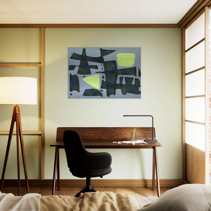 -12° - 1956 - Alfred Manessier Brushed Aluminum Print - 70x100 cm / 28x40 inches | Alfred Manessier Aluminum Print | Alfred Manessier Prints