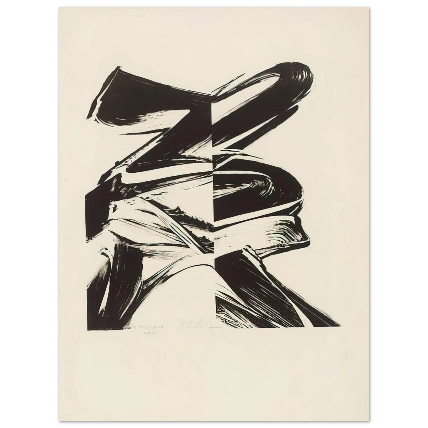 Karl Otto Gotz - Untitled From a Laugh without Mouth  75x100 cm / 30x40inches Fine Art Poster