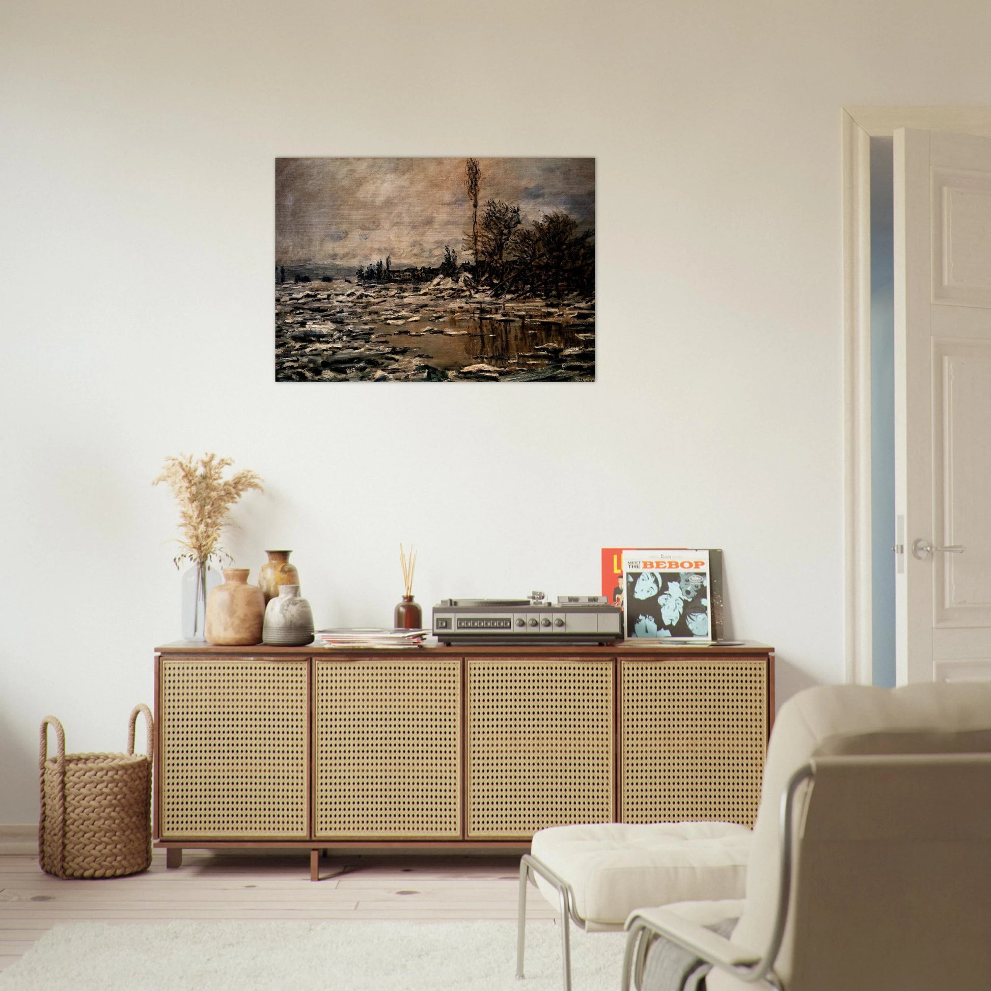 The Break-up of the Ice - claude monet Brushed Aluminum Print - 70x100 cm / 28x40 inches | claude monet Aluminum Print | claude monet Prints