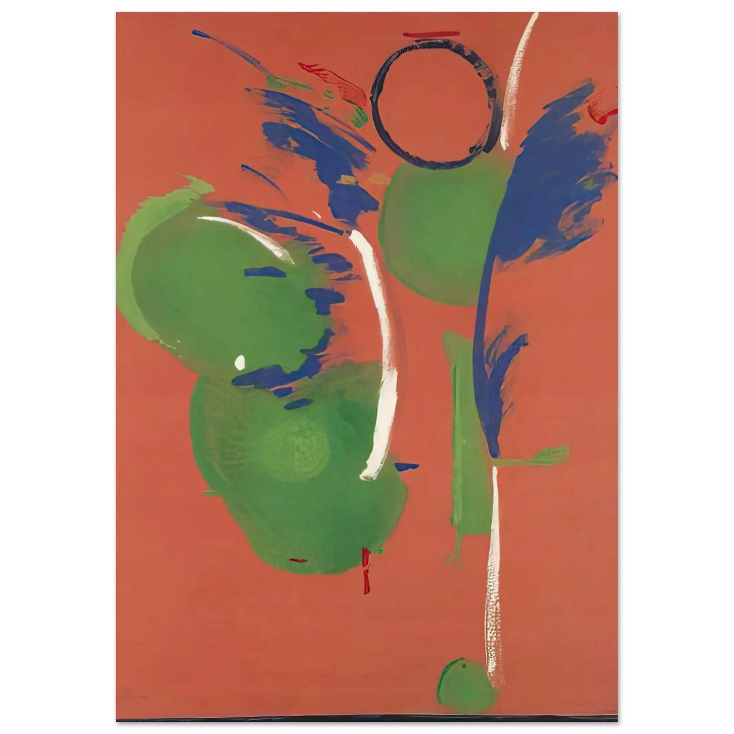 Helen Frankenthaler - Mary, Mary - 1987 Wall art - 50x70 cm / 20x28 Inches - Premium Wooden Framed Poster With Fine Art Paper - White frame