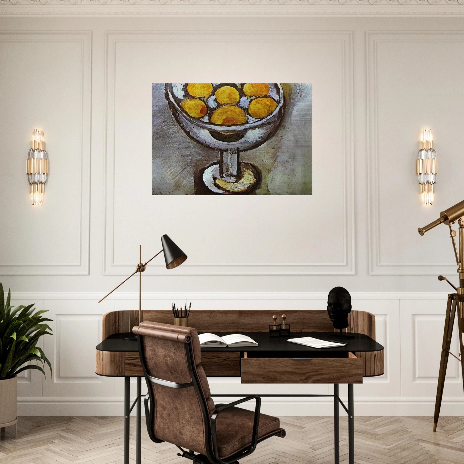 A VASE WITH ORANGES - Henri Matisse Brushed Aluminum Print - 70x100 cm / 28x40 inches | Henri Matisse Aluminum Print | Henri Matisse Prints