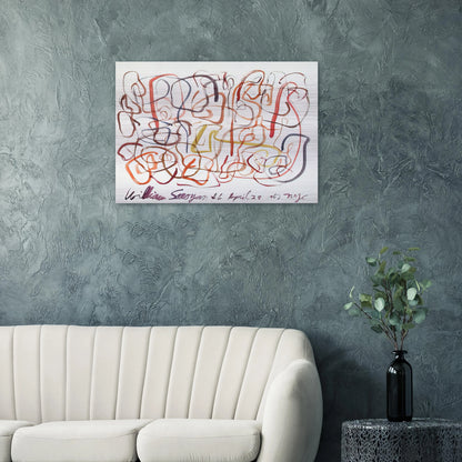 #6 April 28, 1963 NYC - 1963 - William Saroyan Brushed Aluminum Print - 70x100 cm / 28x40 inches | William Saroyan Aluminum Print | William Saroyan Prints