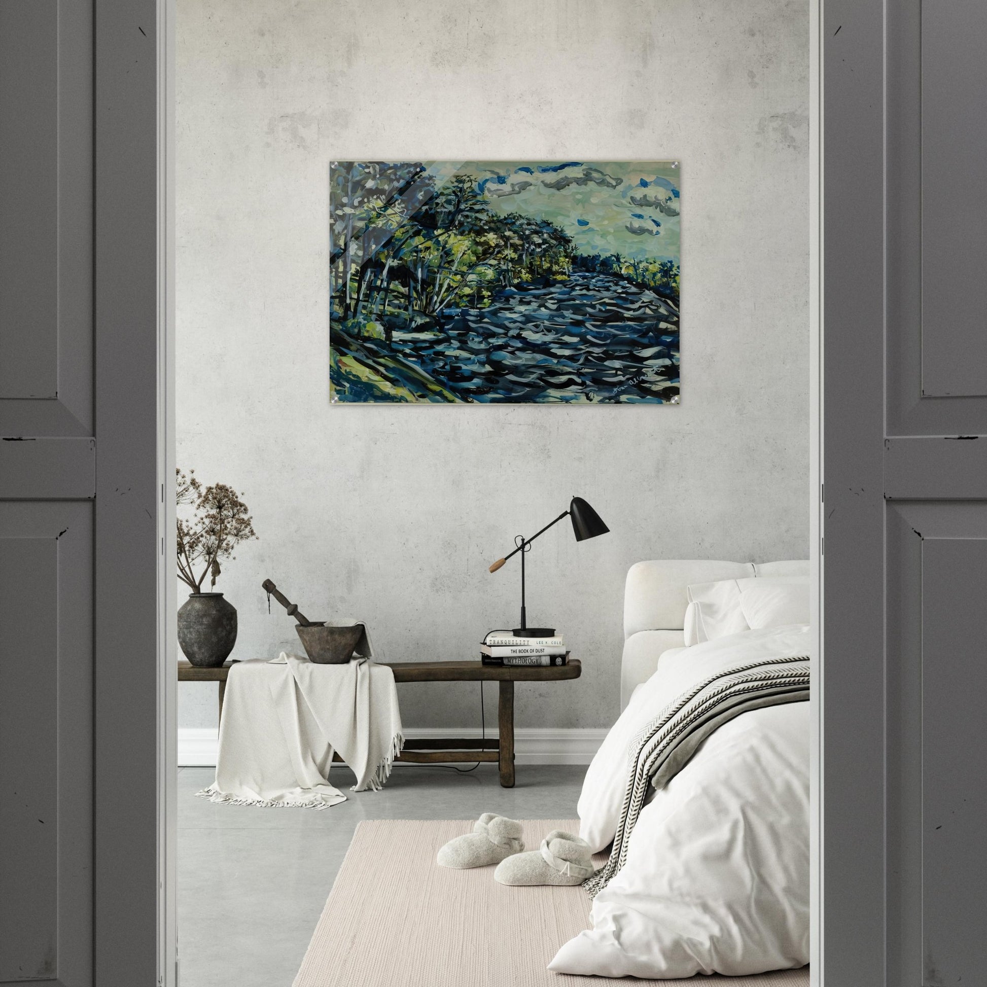 ST MARY S BLACK RIVER IS BLUE GEORGIA 1964 - Ivan Albright Acrylic Print - 70x100 cm / 28x40″ inches