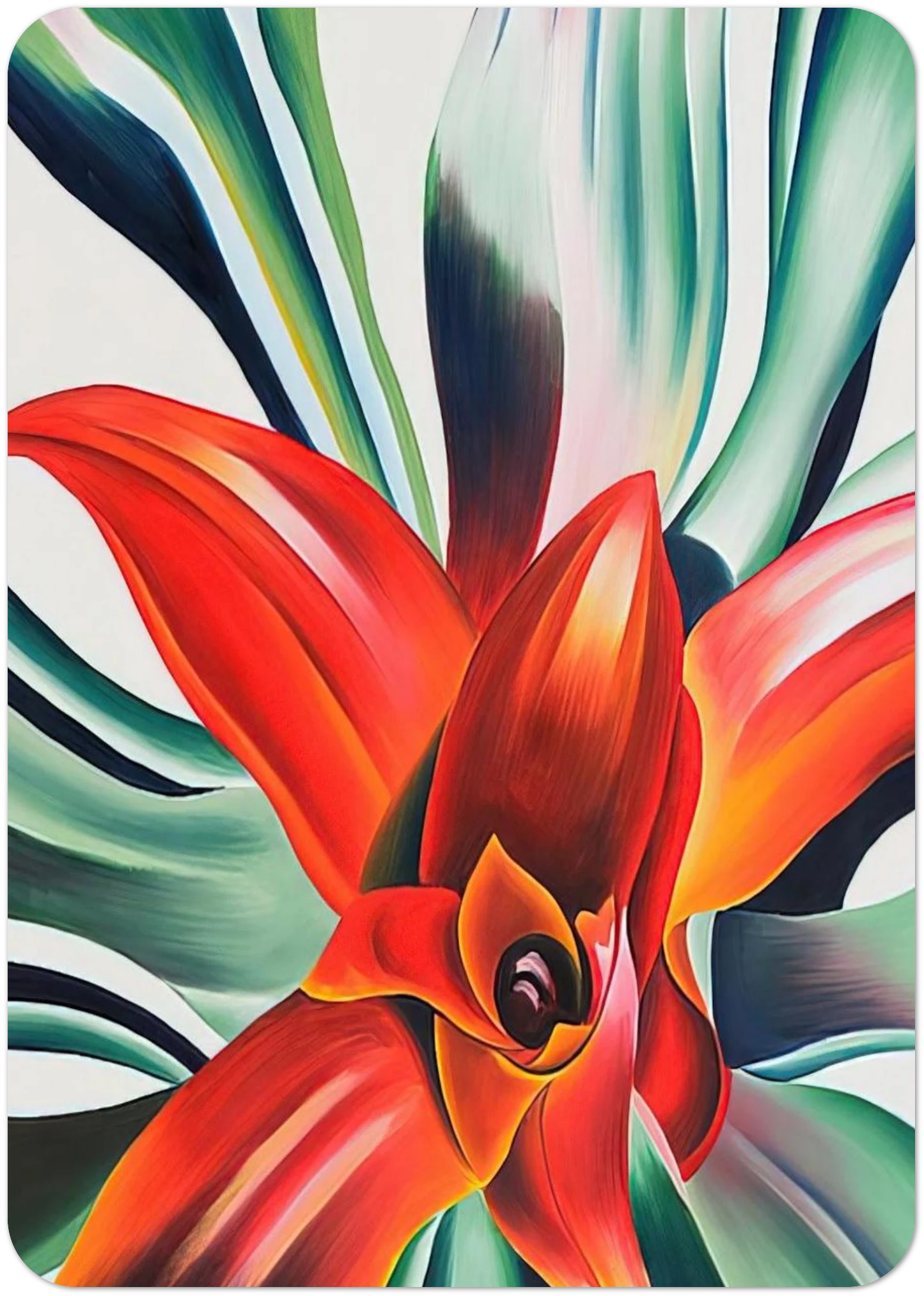 Leaves of a Plant By Georgia O'Keeffe Pack of 10 Post Cards | Georgia O'Keeffe Post Cards | A6 (10.5 x 14.8 cm) - 4.1 x 5.8 inches