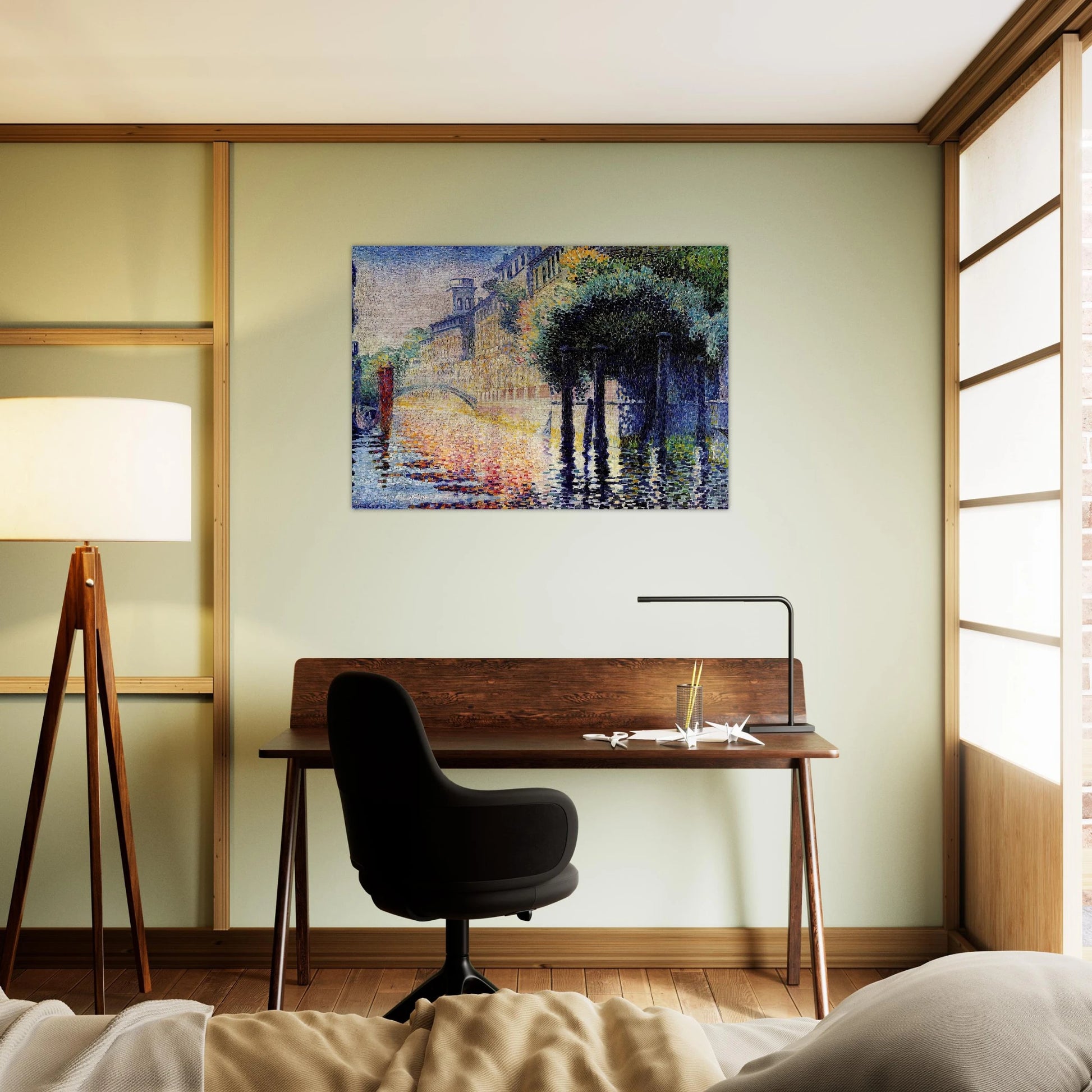 Rio San Trovaso, Venice - Henri-Edmond Cross Brushed Aluminum Print - 70x100 cm / 28x40 inches | Henri-Edmond Cross Aluminum Print | Henri-Edmond Cross Prints