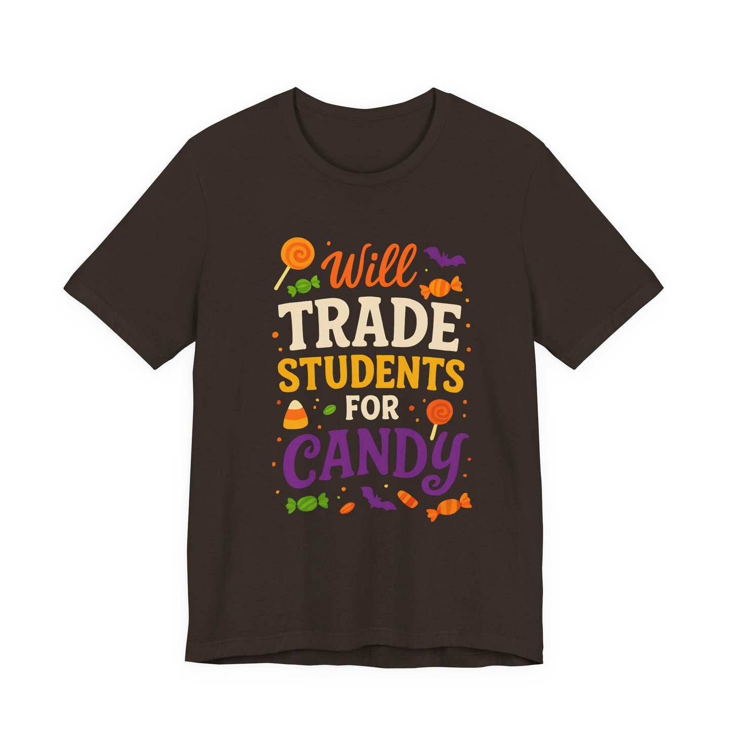 Camiseta con disfraz de profesor para Halloween, intercambiaré estudiantes por dulces.