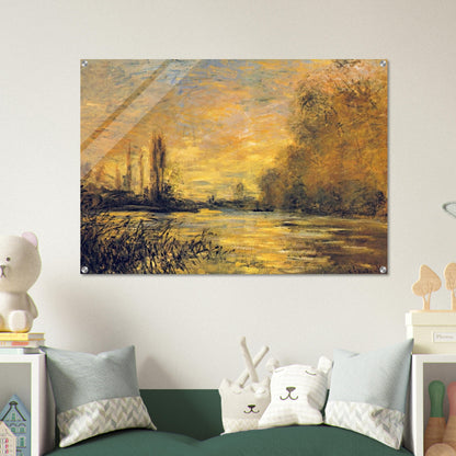 The Small Arm of the Seine at Argenteuil - claude monet Acrylic Print - 70x100 cm / 28x40″ inches