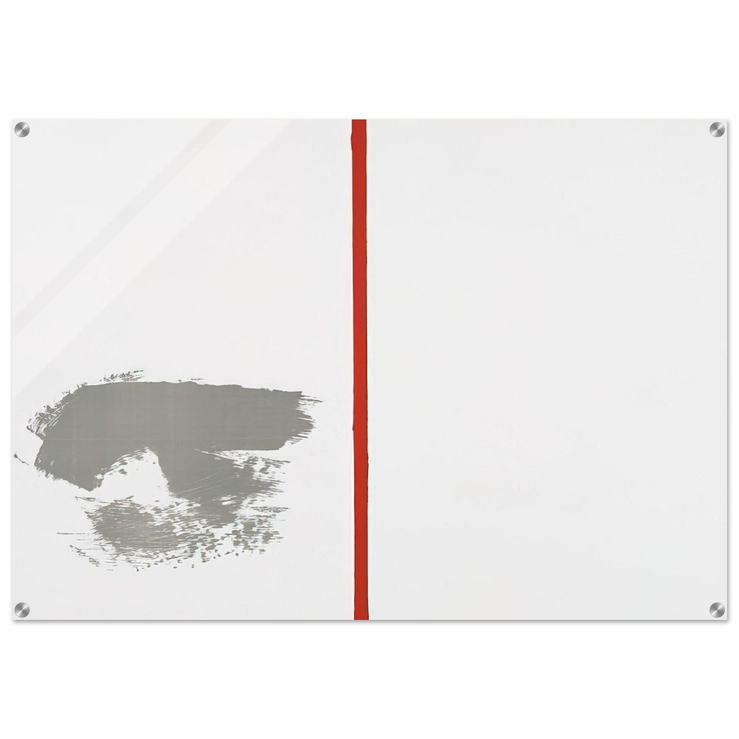 OHNE TITEL MIT ROTEM STRICH 1970 - BLINKY PALERMO Acrylic Print - 70x100 cm / 28x40″ inches