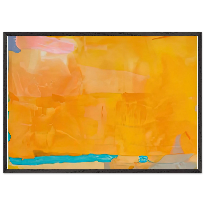 Royal Fireworks 1975- - Helen Frankenthaler 70x100 cm / 28x40 inches Framed Art Print – Black Wooden Frame