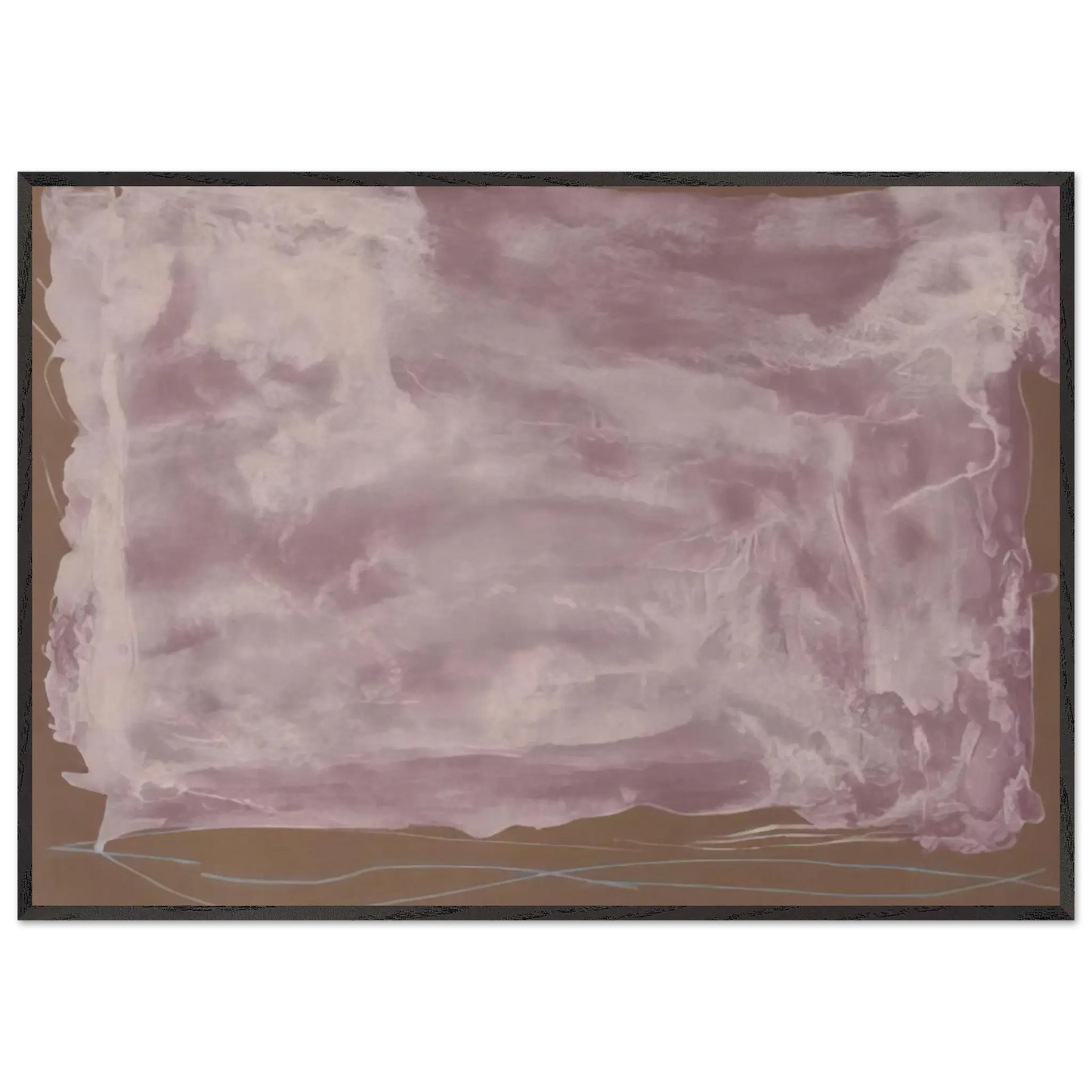 Helen Frankenthaler - Soho Dreams - 1987 Wall art - 28x43  cm / XL (11x17 Inches) - Premium Wooden Framed Poster With Fine Art Paper - Wood frame