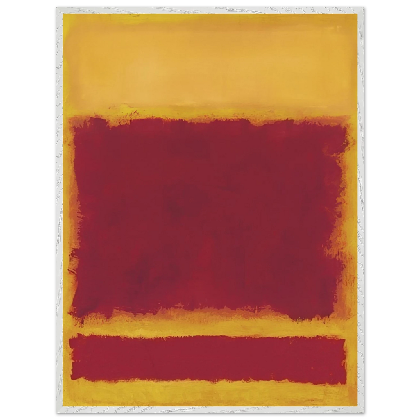 Mark Rothko - Composition - 1958 Wall Art - 21x29.7 cm / 8x12" - Premium Wooden Framed Poster With Fine Art Paper-canvas - White frame