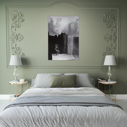 WEST SIDE OF THE ISLE OF THE DEAD - Salvador Dali Brushed Aluminum Print - 70x100 cm / 28x40 inches | Salvador Dali Aluminum Print | Salvador Dali Prints