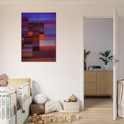 FIRE EVENING 1929 - Paul Klee Brushed Aluminum Print - 70x100 cm / 28x40 inches | Paul Klee Aluminum Print | Paul Klee Prints