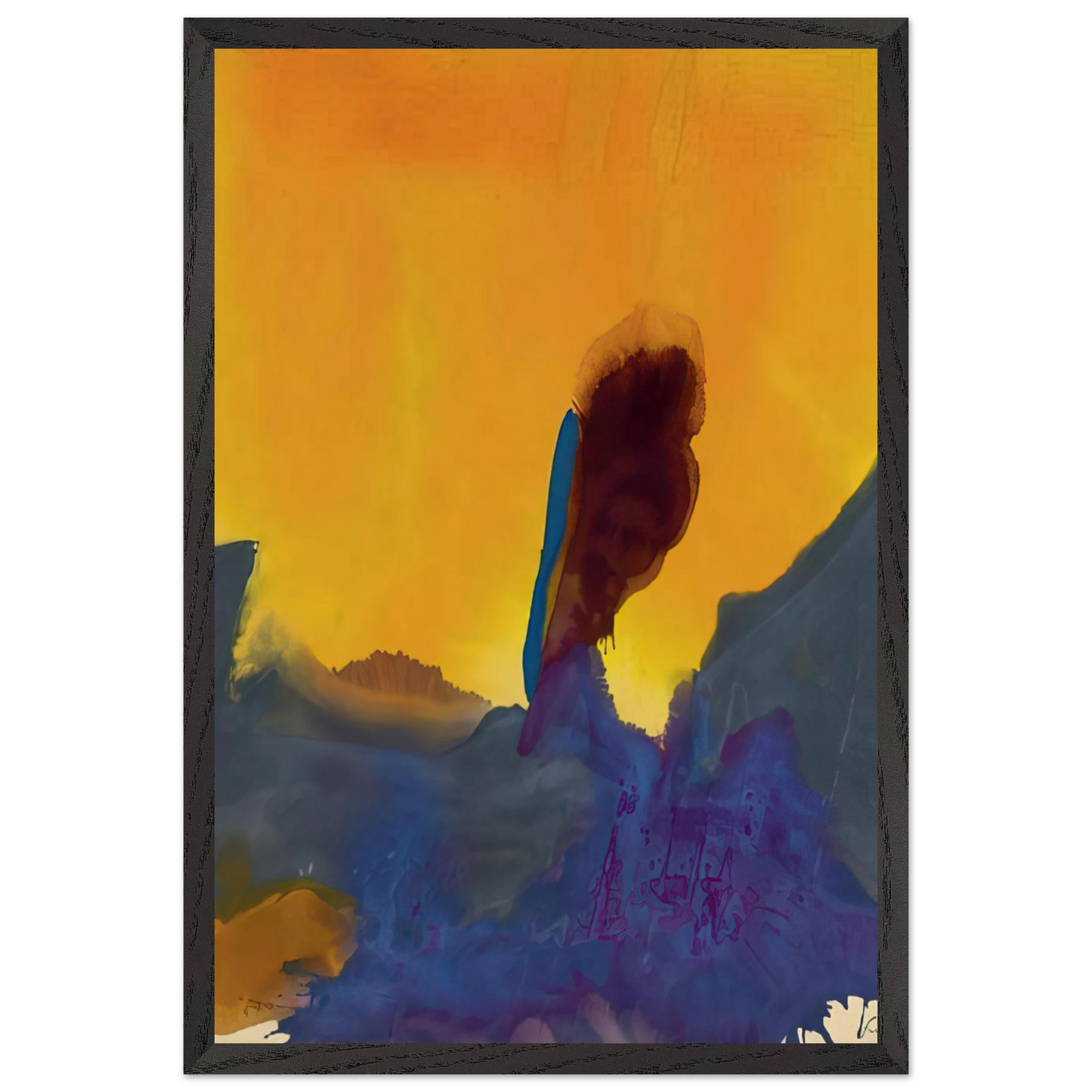 Helen Frankenthaler - Glow II - 1968 Wall art - 50x70 cm / 20x28 inches - Fine Art Poster-canvas - -