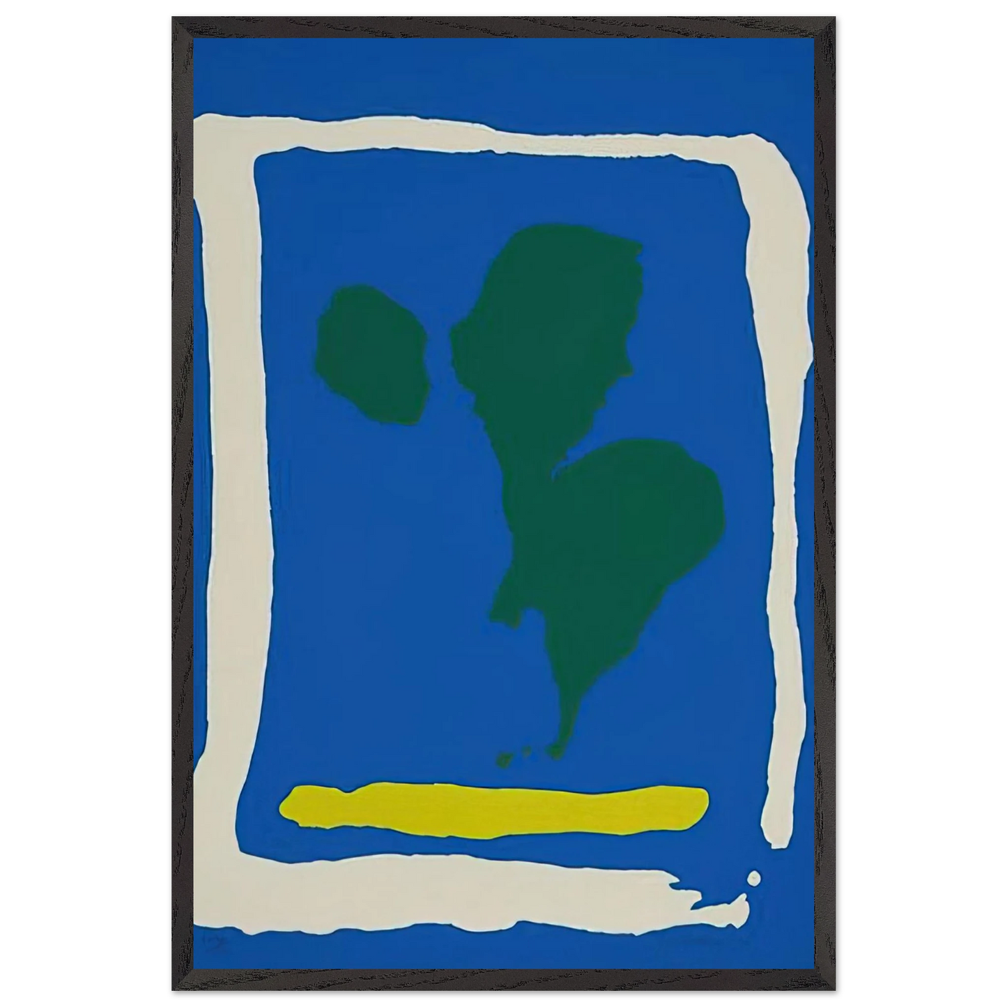 Helen Frankenthaler - Air Frame - 1965 Wall art - A2 (42 x 59.4  cm) - Premium Wooden Framed Poster With Fine Art Paper-canvas - White frame