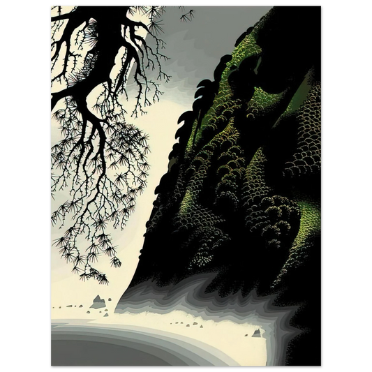 Eyvind Earle - Little Big Sur  75x100 cm / 30x40inches Fine Art Poster