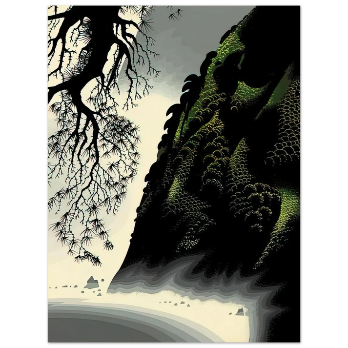 Eyvind Earle - Little Big Sur  75x100 cm / 30x40inches Fine Art Poster