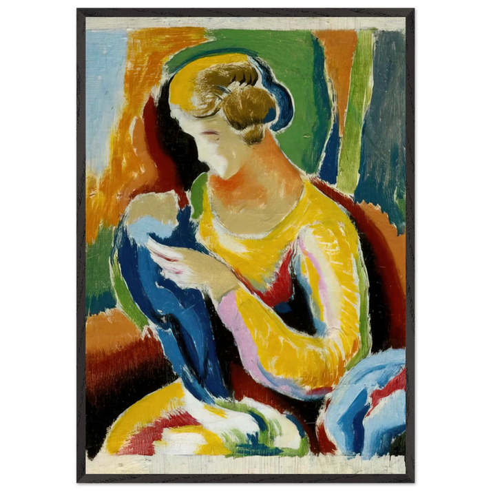 WOMAN 1920 - Thomas Hart Benton 70x100 cm / 28x40 inches Framed Art Print – Black Wooden Frame
