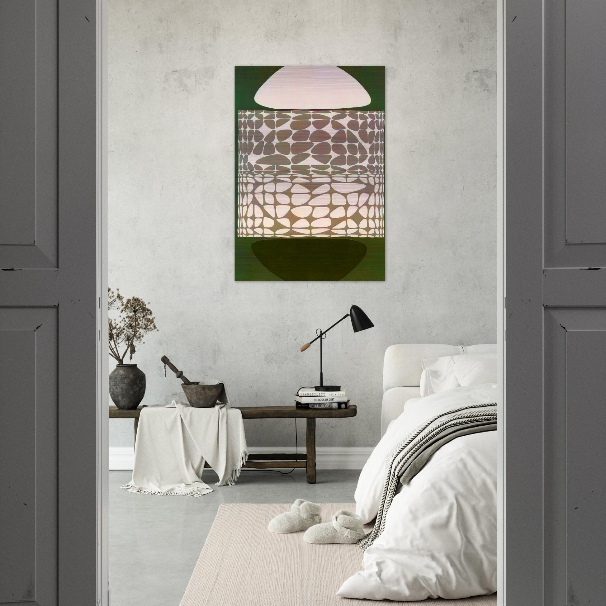 Meandres Belle-Isle - 1951 - Victor Vasarely Brushed Aluminum Print - 70x100 cm / 28x40 inches | Victor Vasarely Aluminum Print | Victor Vasarely Prints