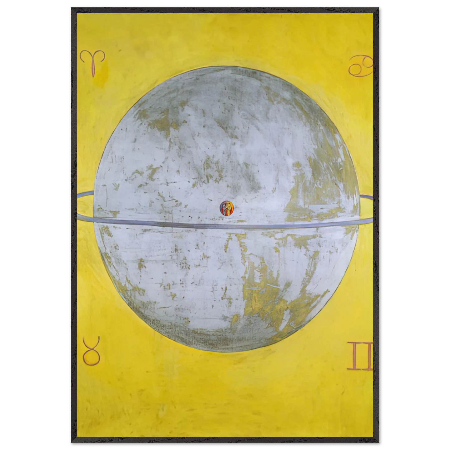 Hilma af Klint - THE DOVE NR 12 1915 Wall art - 15x20 cm / 6x8 inches - Premium Wooden Framed Poster With Fine Art Paper-canvas - Black frame