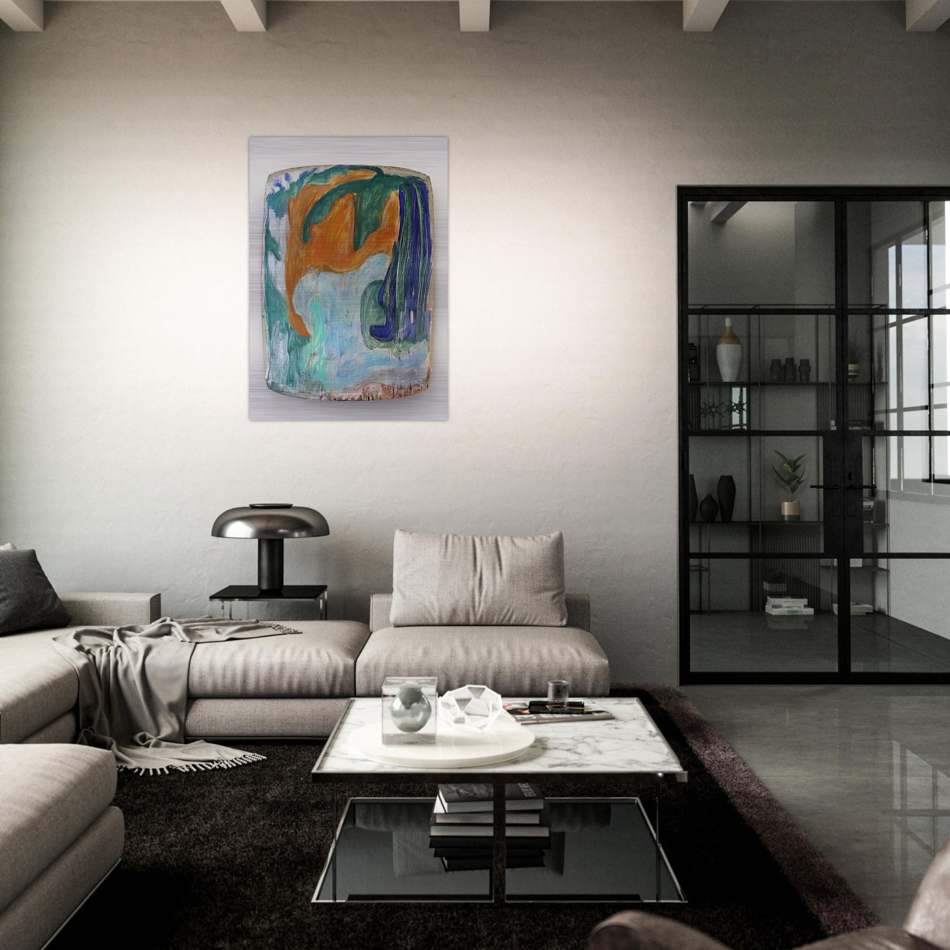 Loggia - 1982 - Ron Gorchov Brushed Aluminum Print - 70x100 cm / 28x40 inches | Ron Gorchov Aluminum Print | Ron Gorchov Prints