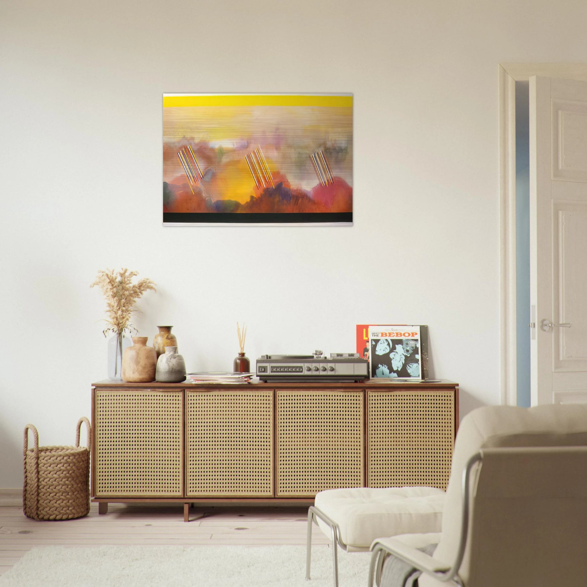 Younger than the Sun - 1990 - Ronnie Landfield Brushed Aluminum Print - 70x100 cm / 28x40 inches | Ronnie Landfield Aluminum Print | Ronnie Landfield Prints
