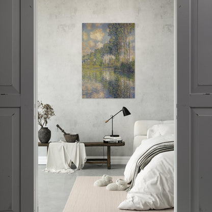 Poplars on the Epte - claude monet Brushed Aluminum Print - 70x100 cm / 28x40 inches | claude monet Aluminum Print | claude monet Prints