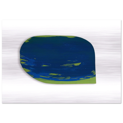 Blau auf Grün - 1965 - Blinky Palermo Brushed Aluminum Print - 70x100 cm / 28x40 inches | Blinky Palermo Aluminum Print | Blinky Palermo Prints