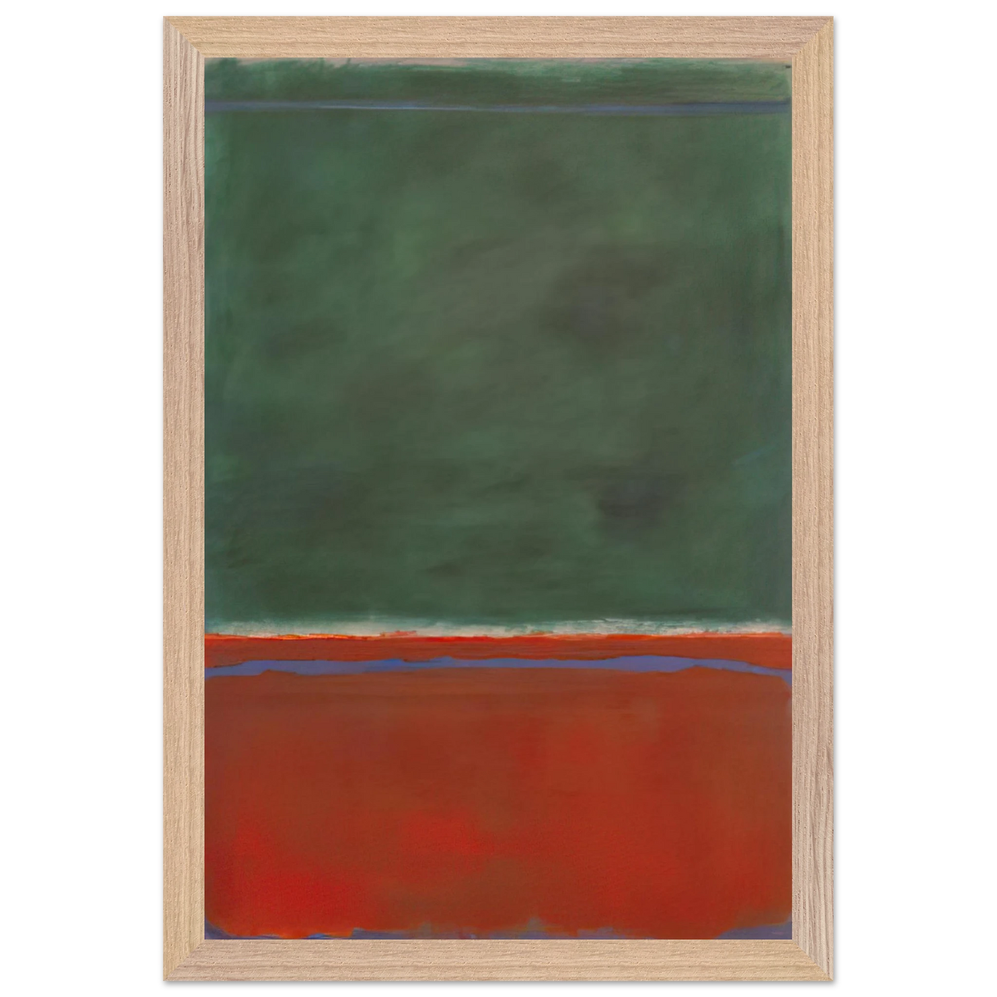 Mark Rothko - Green and Maroon - 1953 Wall Art - 21x29.7 cm / 8x12" - Premium Wooden Framed Poster With Fine Art Paper-canvas - Black frame