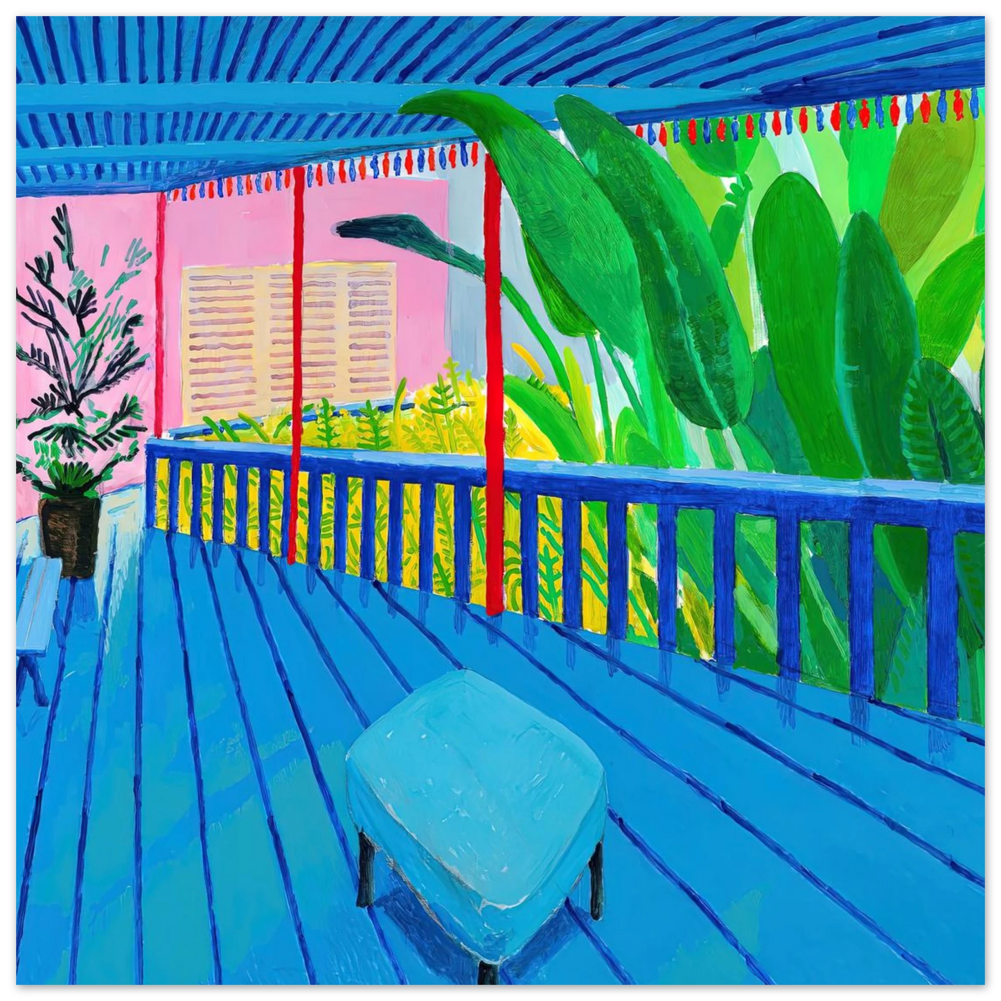 David Hockney - David Hockney Wall art - 20x25 cm / 8x10 inches - Premium Wooden Framed Poster With Fine Art Paper-canvas - Black frame