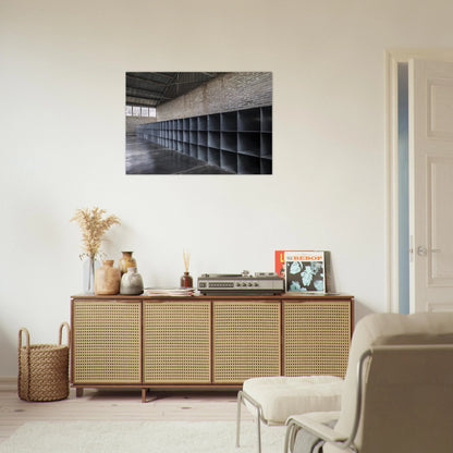 Untitled The Block - 1969 - Donald Judd Brushed Aluminum Print - 70x100 cm / 28x40 inches | Donald Judd Aluminum Print | Donald Judd Prints