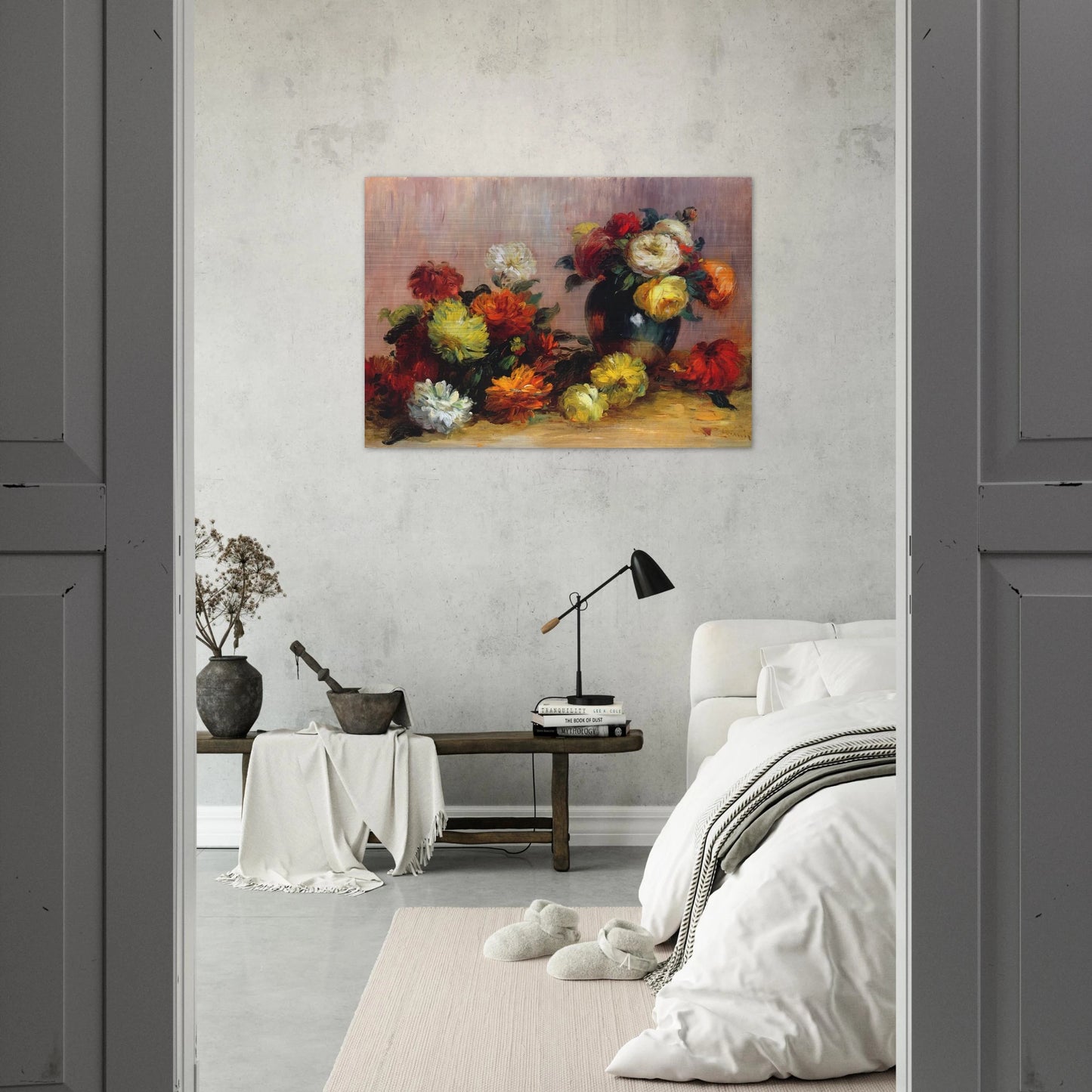 Bouquets of Flowers - Pierre-Auguste Renoir Brushed Aluminum Print - 70x100 cm / 28x40 inches | Pierre-Auguste Renoir Aluminum Print | Pierre-Auguste Renoir Prints