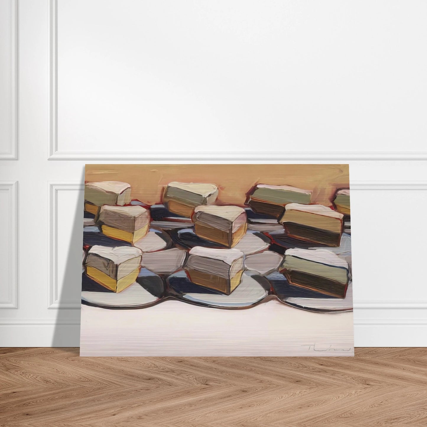 Cut Meringues - 1961 - Wayne Thiebaud Brushed Aluminum Print - 70x100 cm / 28x40 inches | Wayne Thiebaud Aluminum Print | Wayne Thiebaud Prints