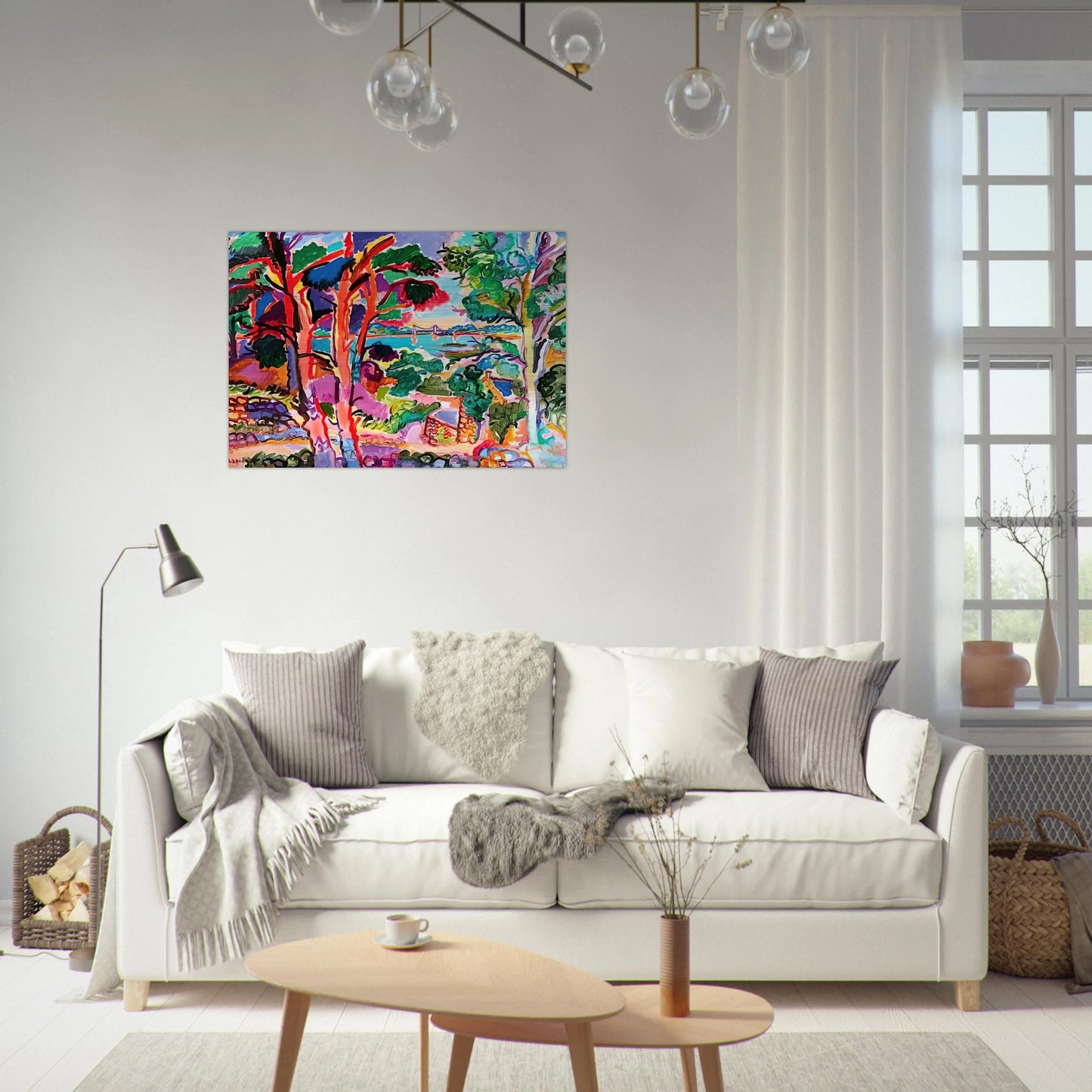 Le trieux a Lancerf - 1957 - Charles Lapicque Brushed Aluminum Print - 70x100 cm / 28x40 inches | Charles Lapicque Aluminum Print | Charles Lapicque Prints