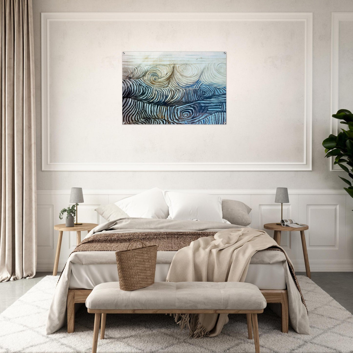THE WAVE 1950 - Victor Pasmore Acrylic Print - 70x100 cm / 28x40″ inches