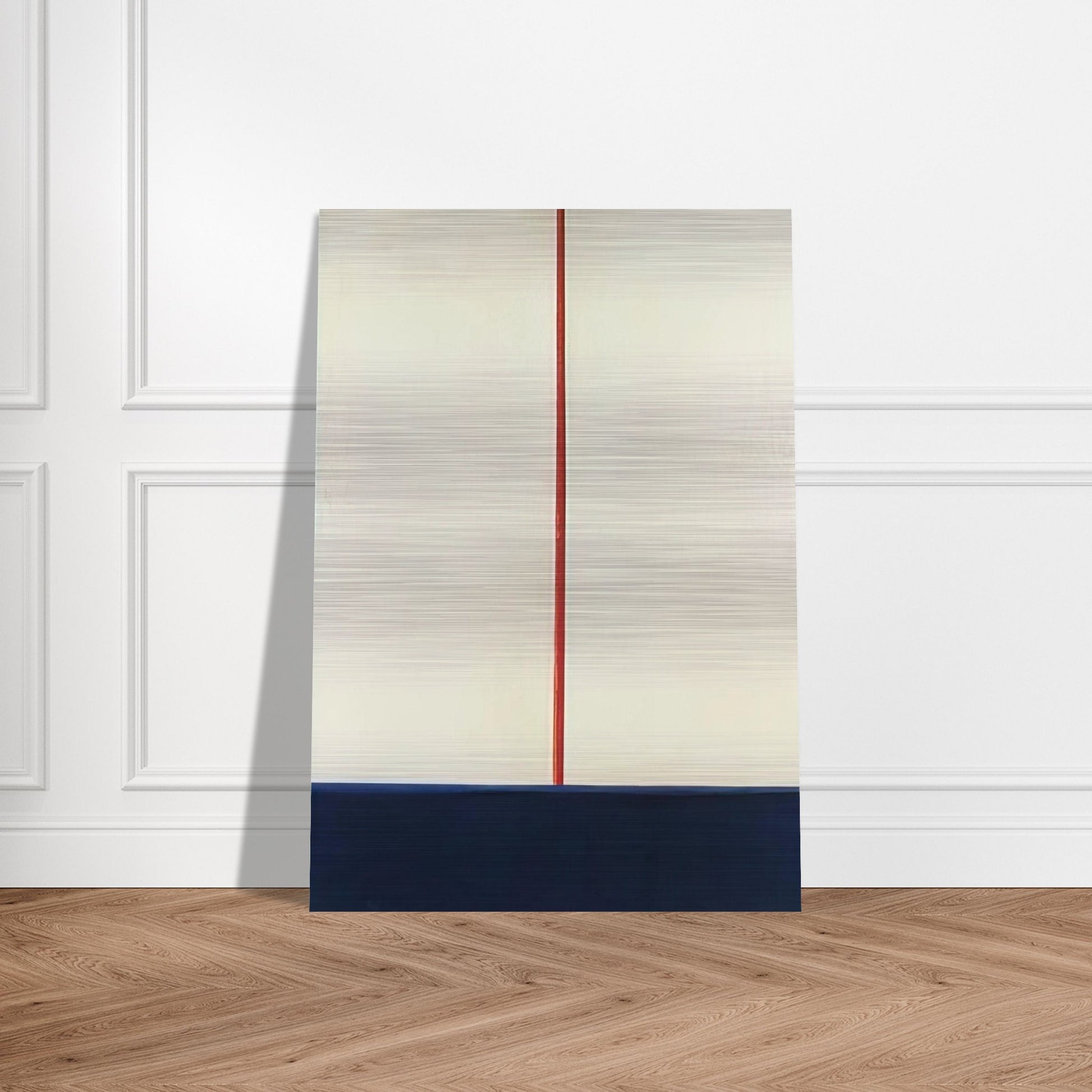 KOMPOSITION BLAU ROT AUF WEISS 1965 - BLINKY PALERMO Brushed Aluminum Print - 70x100 cm / 28x40 inches | BLINKY PALERMO Aluminum Print | BLINKY PALERMO Prints